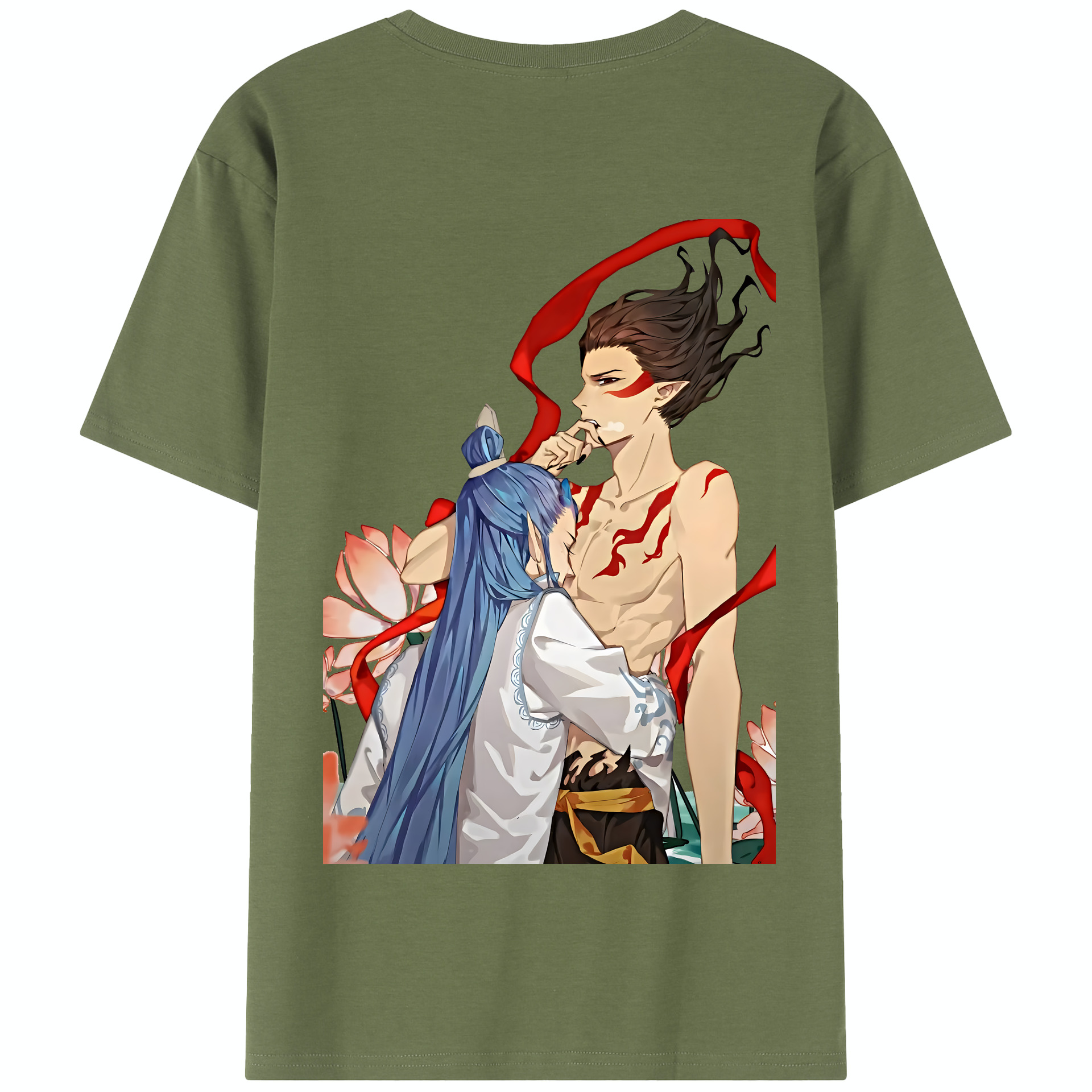 （画像用） Ne Zha 2 ナタ 魔童の大暴れ 綿100％半袖Tシャツ（背面プリント）